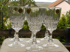 6 verres à eau en cristal