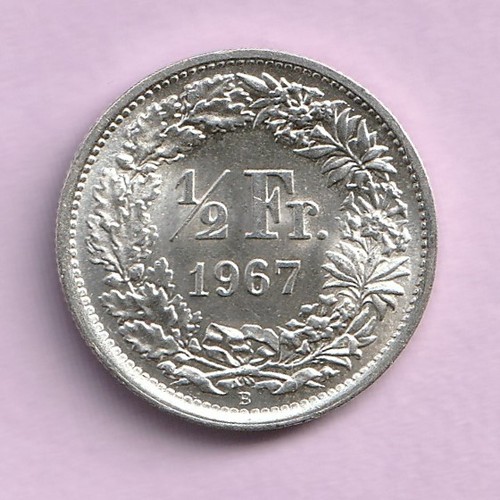 Franc argent suisse - 1/2, argent,