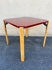 Table Bruno Rey en formica rouge pour Dietiker, 1970s
