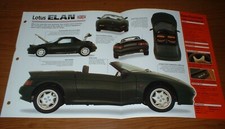 1991 Lotus Elan Se Original Imp Brochure Specs Info 91 1989-1994 89-94 93 92
