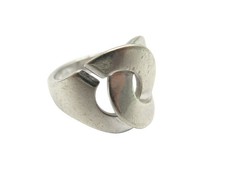 VINTAGE BAGUE DINH VAN MENOTTES R16 T53 EN ARGENT MASSIF 925 7GR SILVER RING