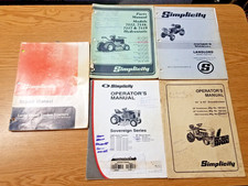 SIMPLICITY LARGE FRAME GARDEN TRACTORS 7000 & 7100 MODELS Lot of 5 Manuals