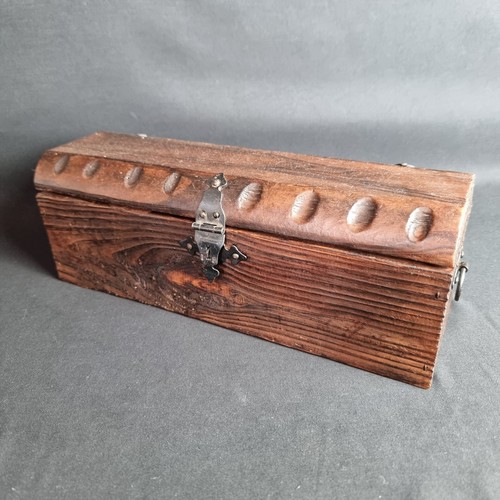 Grande boîte coffre ancien - ancien, en