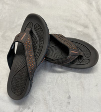 Hobibear Flip Flop Tongs Men 45 Brown Orange Comfort Sandals Vacation