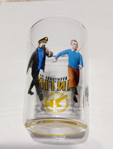 Verre moutarde tintin - verre, moutarde.