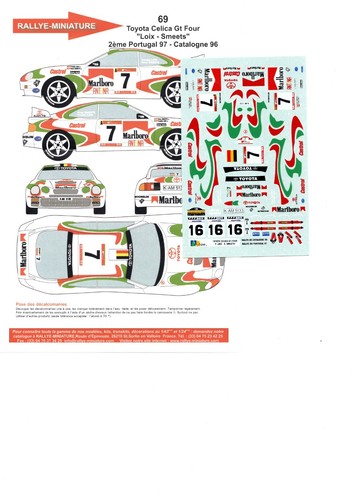 Decals toyota celica gt4 - toyota,