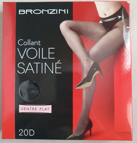 Collants voile satiné noir
