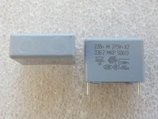 2 condensateurs 0,22uF 220nF 275Vac X2 antiparasitage Vishay BC Components