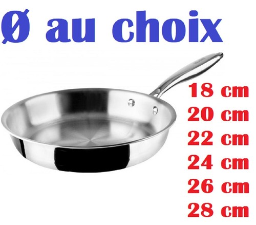 Poêle inox eme - 18/10,