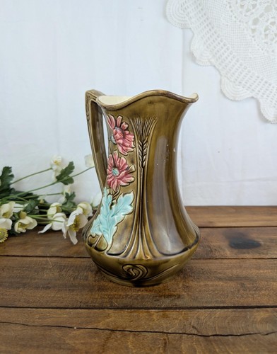 Pichet barbotine art nouveau - pichet,