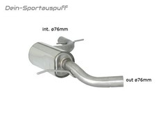 Ragazzon Silencieux Avant En Acier Inoxydable VW Golf 6 GTI Système 76Mm