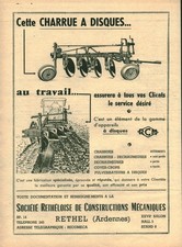 Antique 1955 Farm Equipment Disc Plough Magazine Issue Advertising