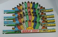 VTG I'm a Little Kikker Chief Paper Indian Head Dress Band (5 total) 1960's