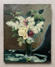 Bouquet de roses et de lilas