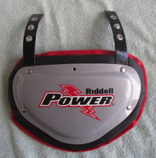 RIDDELL PRO FOOTBALL POWER SPX GRAY PROTECTIVE BACK PLATE COMES W/HARDWARE