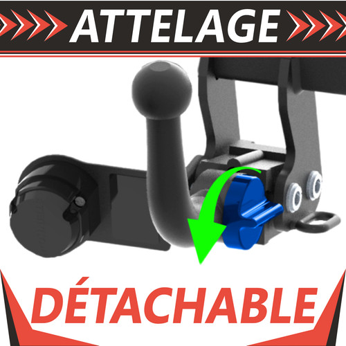 Attelage détachable pour