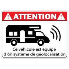 Alarme camping-car Attention système géolocalisation GPS autocollant voiture aut