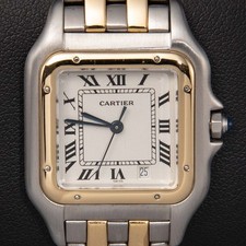 Panthere de Cartier Medium 2-Row Yellow Gold & Steel Ref. W25028B6