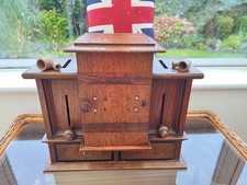 Antique Victorian  Wood Humidor Cigar & Tobacco Holder Collectors Cabinet