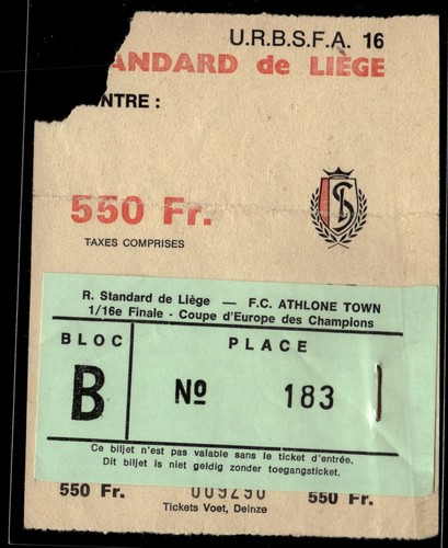 Ticket 1983 standard - 1983, liege