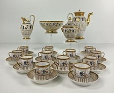 Coffee tea set Cups and saucers French empire style antique teapot coffee pot gr