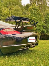 GT3RS Style Black Fiberglass GT Wing Spoiler for 987 Porsche Cayman 06-12