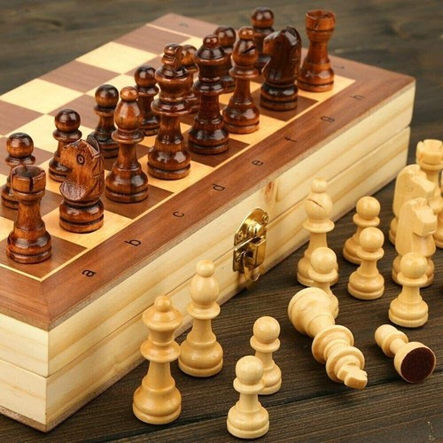 Jeu échecs bois x 13 - en, 13"x