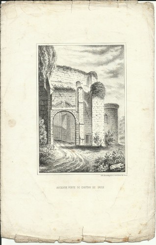 Gravure ancienne porte du - -,