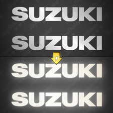 2 stickers SUZUKI 15 cm BLANC