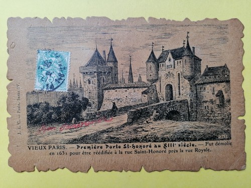 Old postcard style - , parchment
