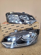 POUR VW POLO IV / V 09-17 2X PHARE AVANT DROIT + GAUCHE ÉLECTRIQUE + MOTEUR