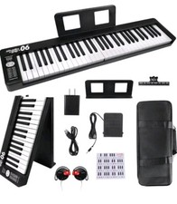 Portable Piano Keyboard for Beginner 61 Key Foldable Piano Folding Keyboard Pian