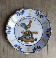 Revolutionary Rooster Plate 1789 Earthenware De Nevers