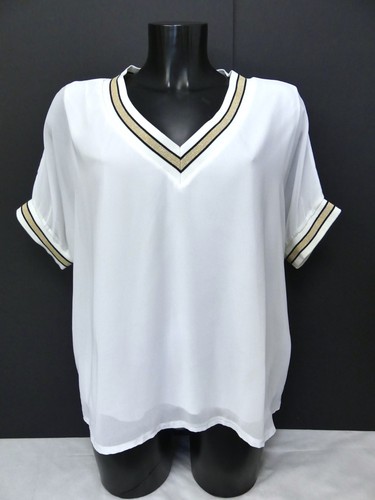 Blouse fluide blanche et - tb,