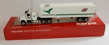 HERPA HO 1/87 GMC FALCON SERVICE NORTH WESTERN SEMI TRAILER TRUCK IN BOX