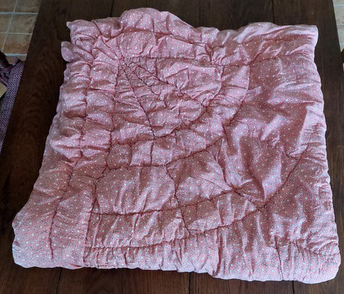 Edredon vintage coton rose