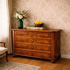 Commode Baroque Ancienne Noyer