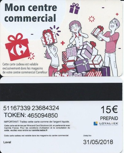 Carte cadeau carrefour - -,