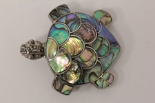 Broche Tortue de mer argent et