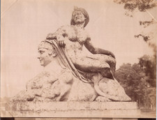 France, Fontainebleau, La Terrasse, Chimères, Photo. L.P. Vintage albumen print,