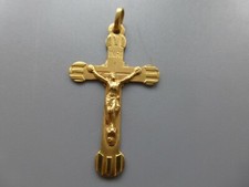 croix le Christ plaqué or poinçon, 1,52gr 4x2,2x06cm  neuve