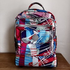 Kipling Sanaa Rolling Backpack Multicolored Carry On Travel Bag
