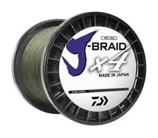 Daiwa J-Braid x4 Braided Line 3000 Yards 15 lbs .008" Dark Green JB4U15-3000DG