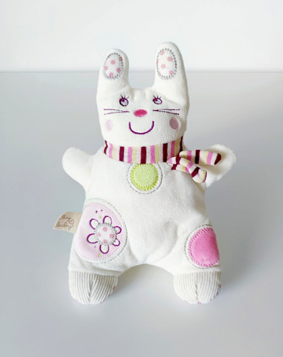 Doudou lapin blanc rose - doudou,