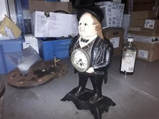 Antique BRADLEY & HUBBARD Cast Iron JOHN BULL MOVING EYE Mantle Clock