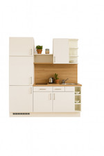 Kitchenette prémontée 190 cm GEBA - blanc - appareils électriques et...