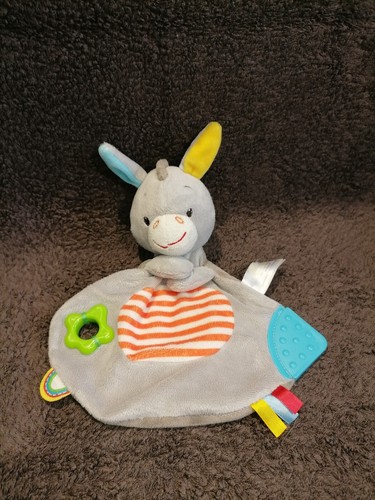 Doudou plat âne gris - doudou,