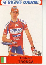 CYCLISME carte cycliste AMILCARE TRONCA équipe SCRIGNO GAERNE 1997