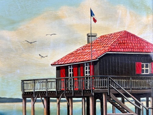 Ancien tableau marine bateaux - ancien,