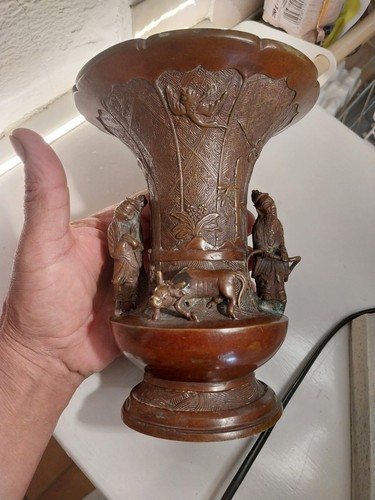 Vase ancien bronze - vase,